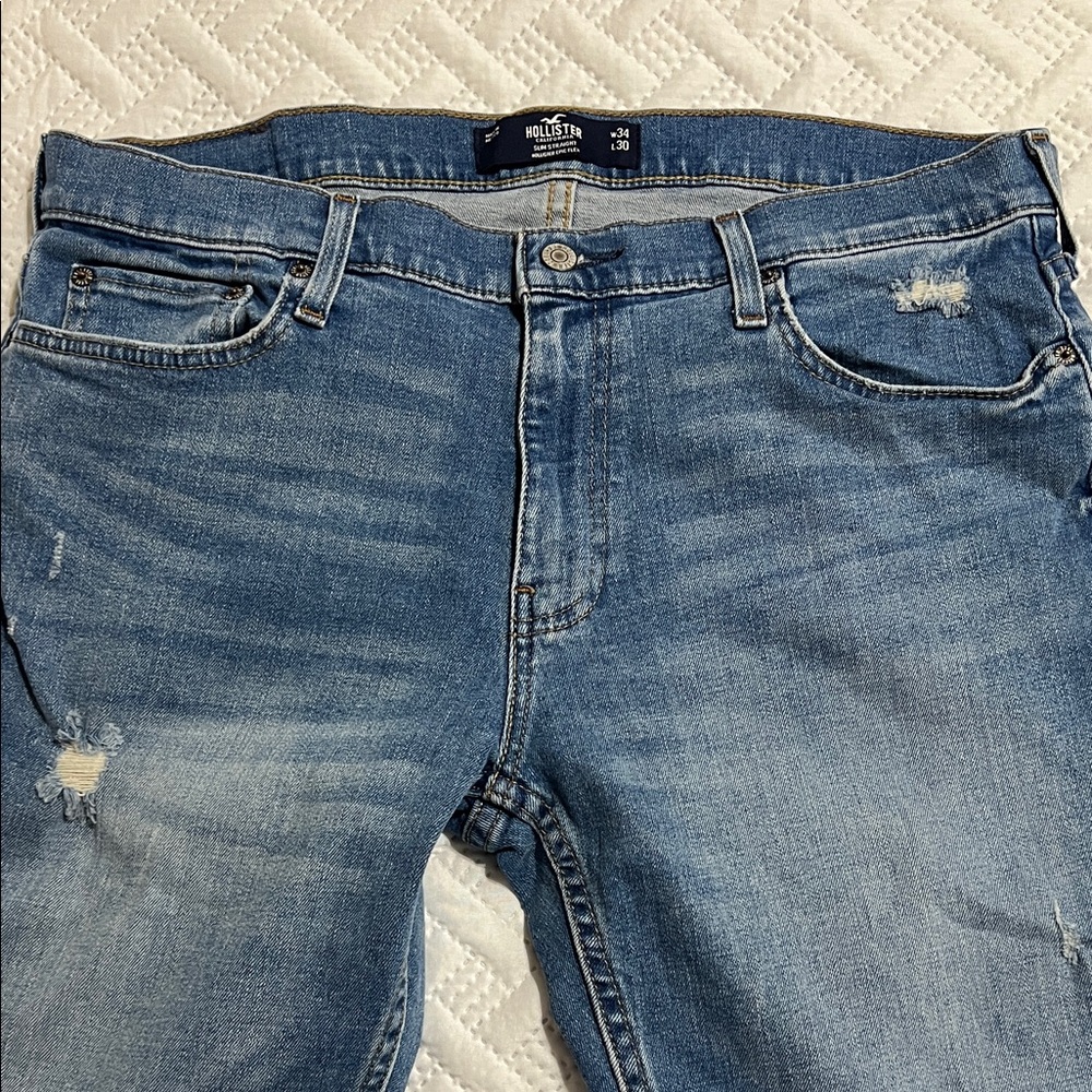 Hollister Men's Light Blue Slim Jeans